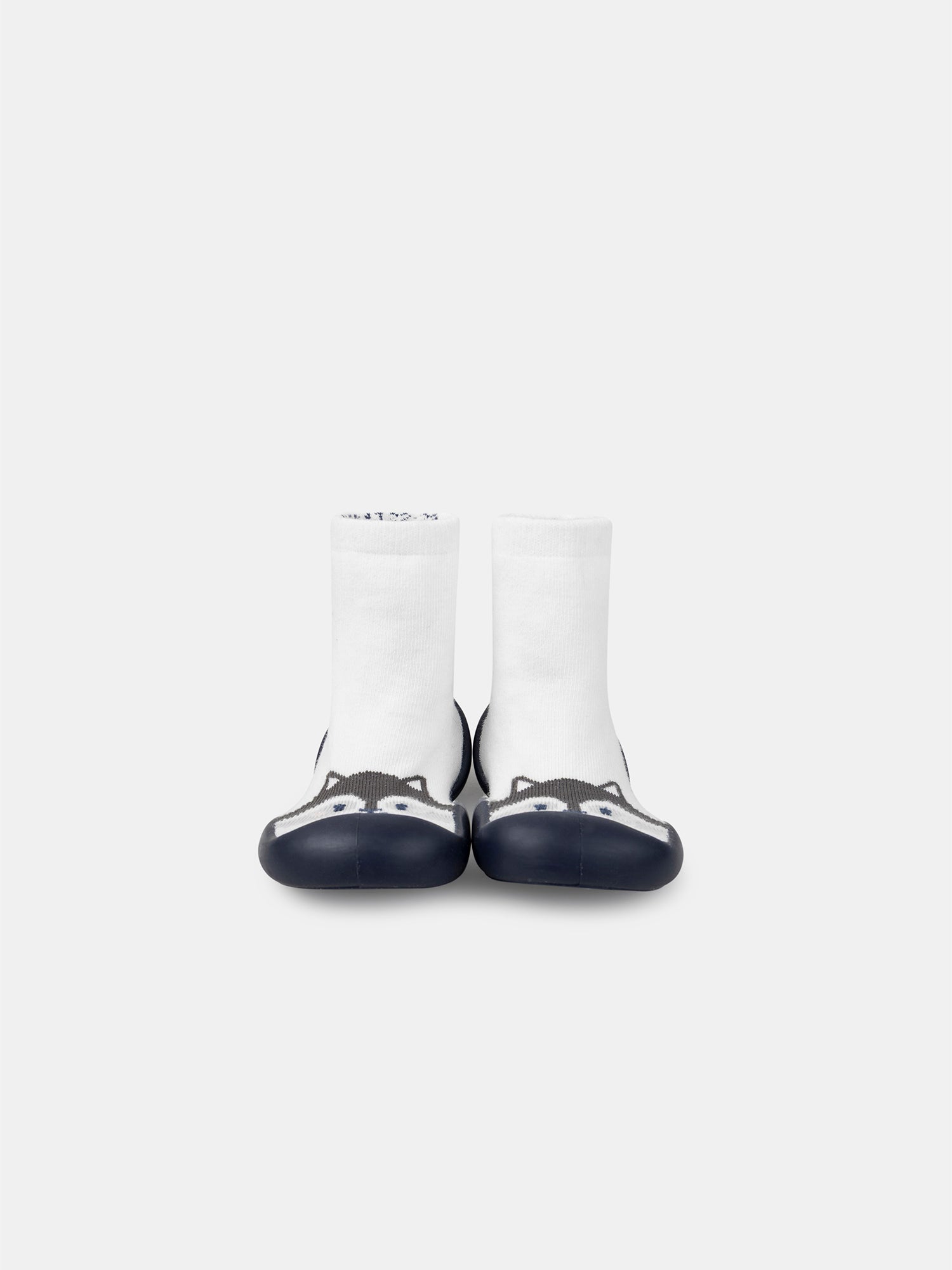 Calcetines blancos con cabeza de mapache Bebé Niño