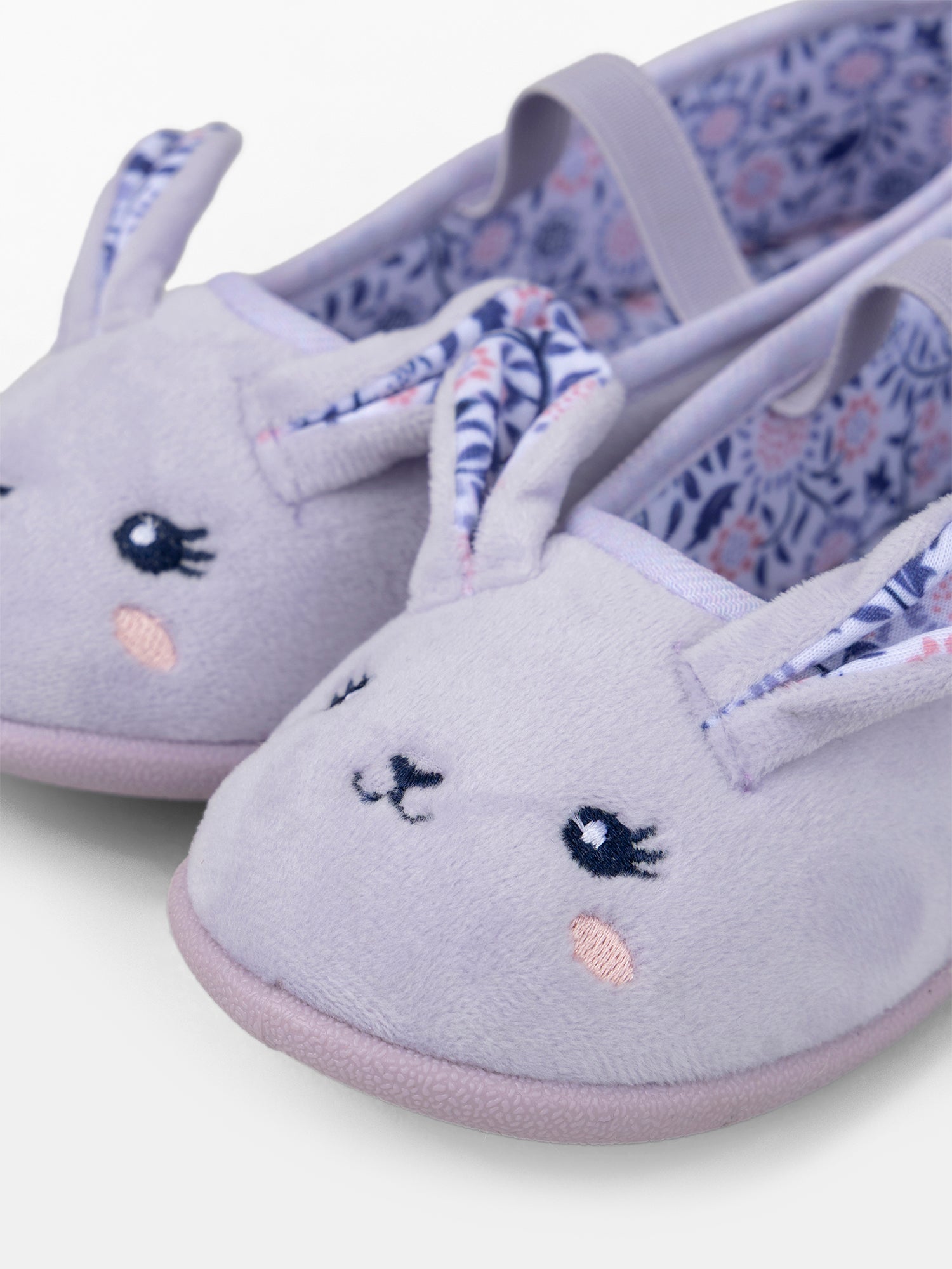 Chaussons violets lapin Fille