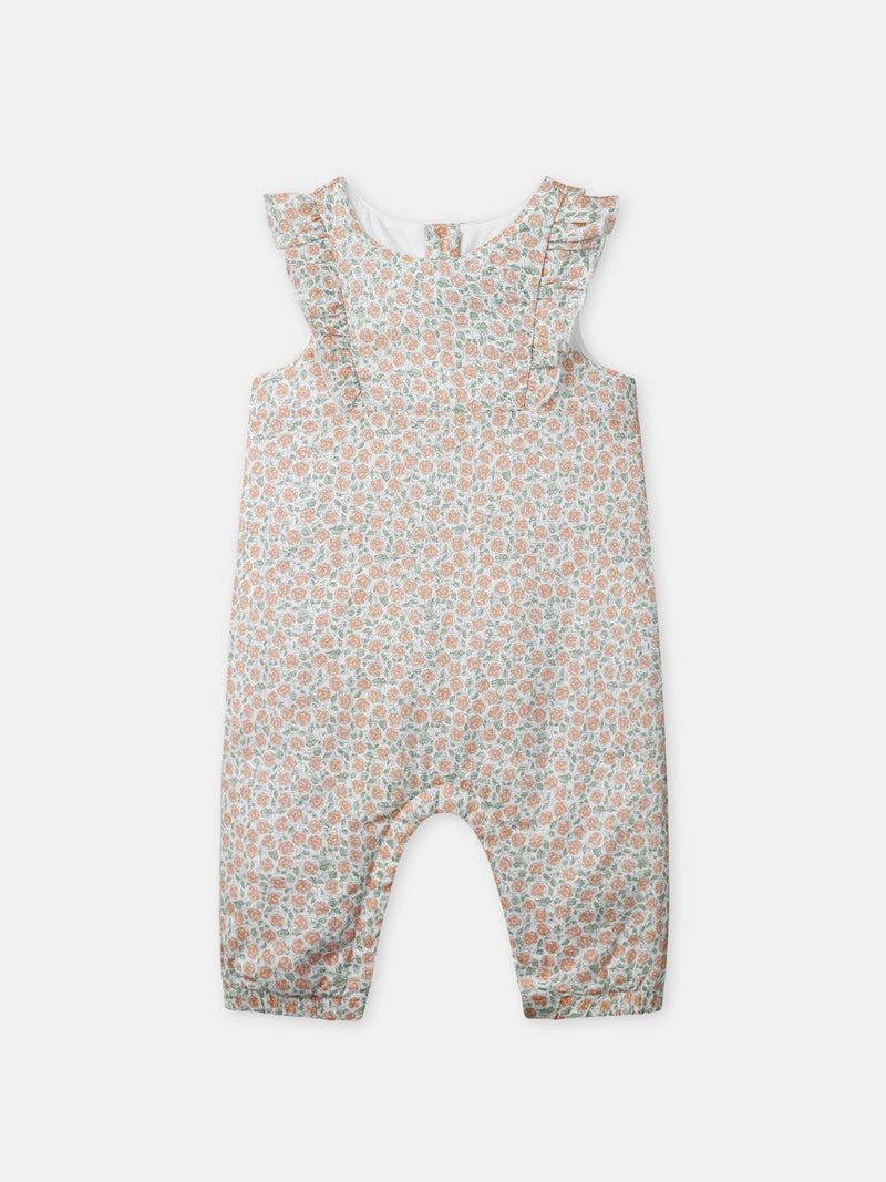 Conjunto de combinación con estampado floral + body + diadema para niña recién nacida