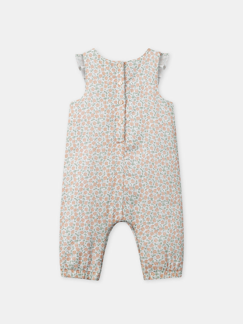 Conjunto de combinación con estampado floral + body + diadema para niña recién nacida
