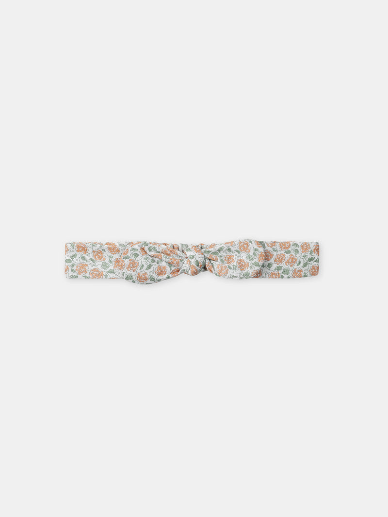 Conjunto de combinación con estampado floral + body + diadema para niña recién nacida