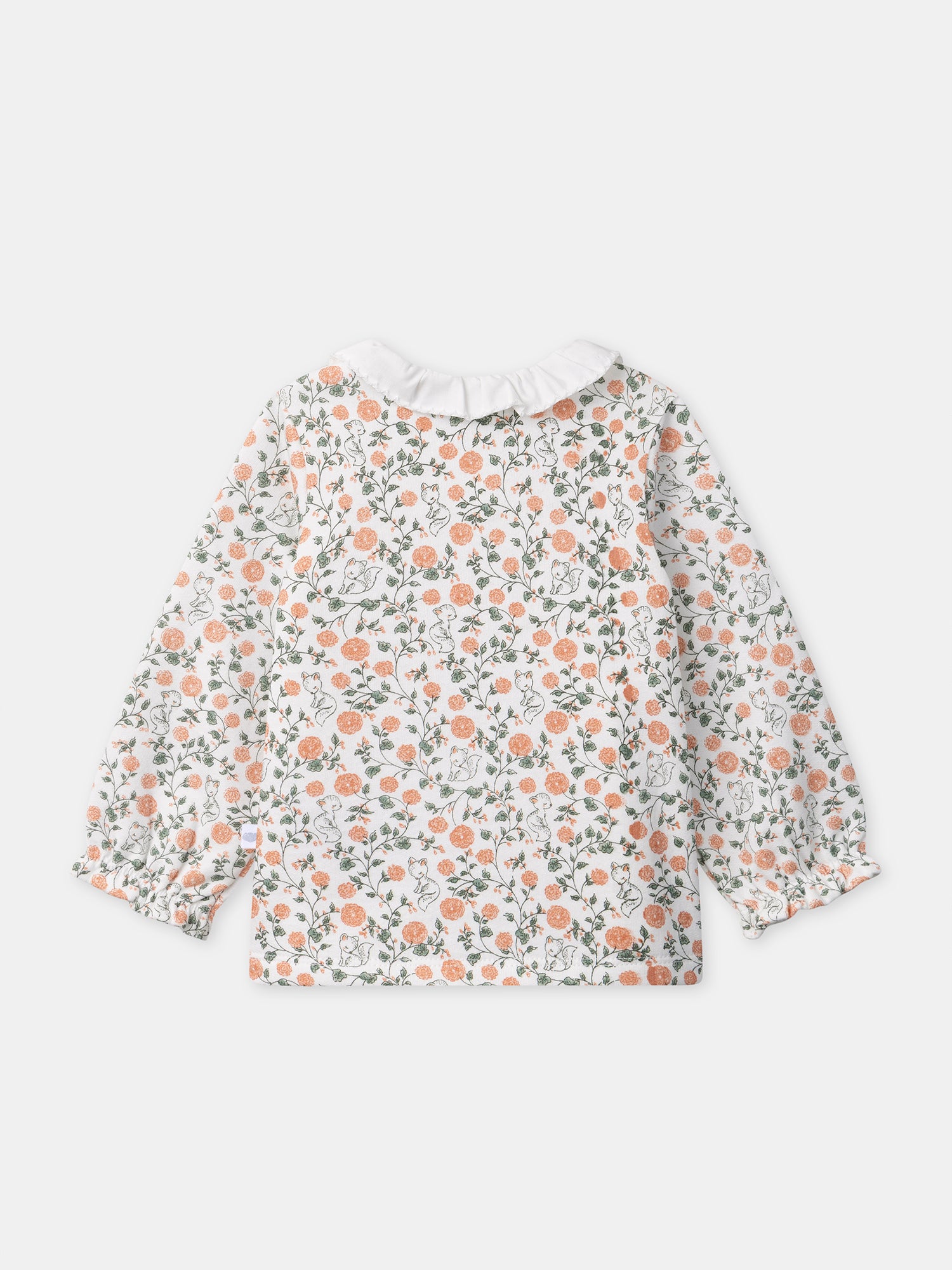 Conjunto de sudadera con estampado floral + leggins + calcetines para recién nacidas
