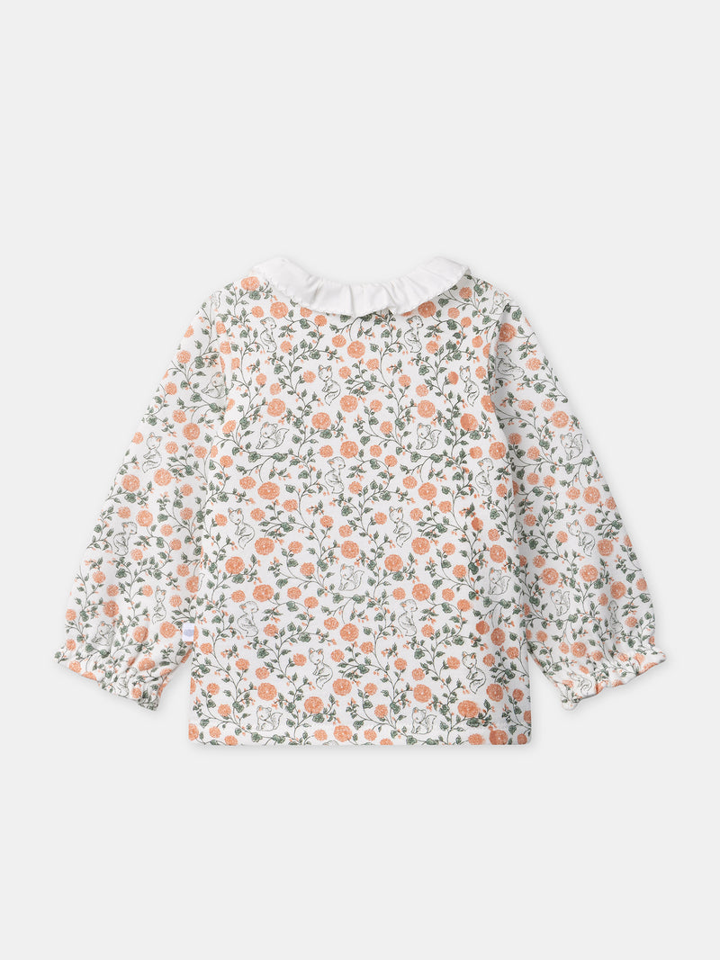 Conjunto de sudadera de estampado floral + leggings + calcetines para niña recién nacida