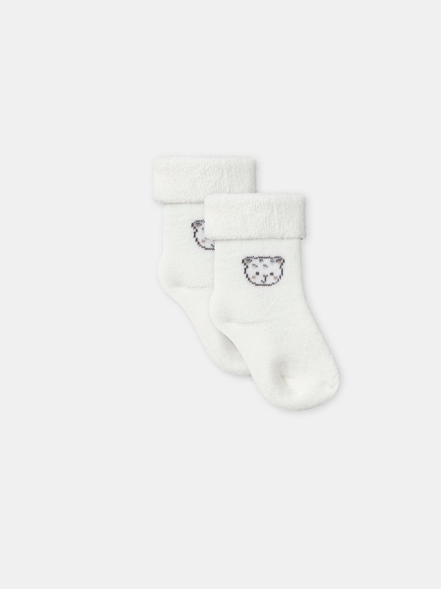 Ensemble brassière imprimé panthère + pantalon + chaussettes Naissance Mixte