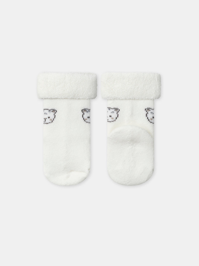 Conjunto de braga con estampado de pantera + pantalones + calcetines para recién nacidos unisex