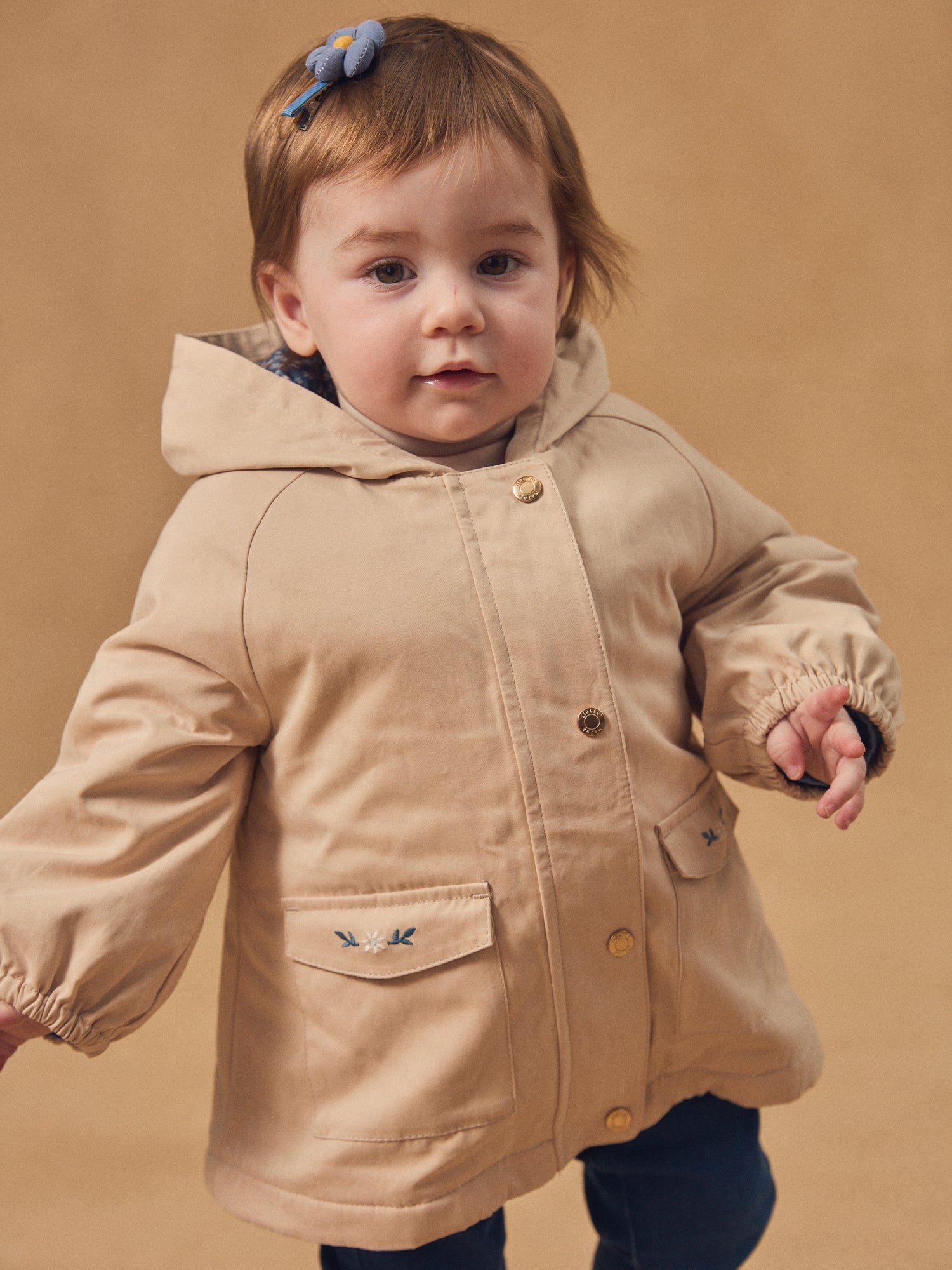 Parka 3 en 1 beige bebé niña