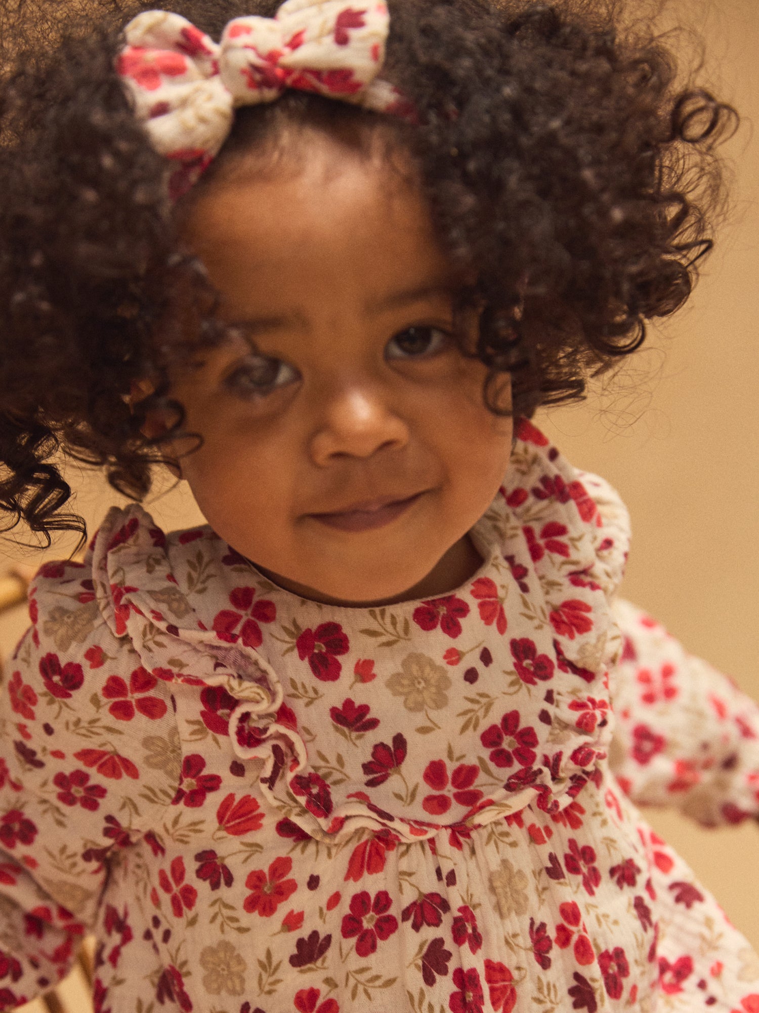 Vestido imprimido floral Bebé Fille