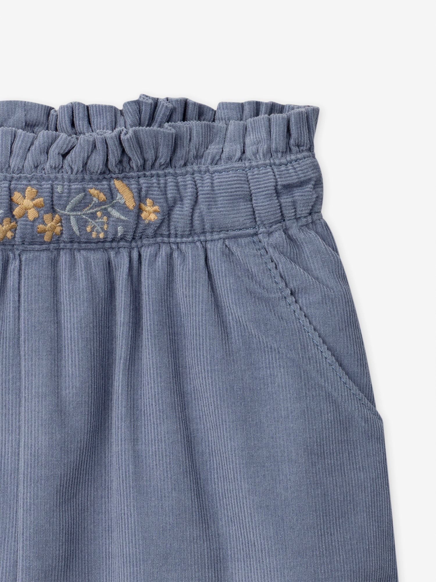 Pantalón de terciopelo azul para niña
