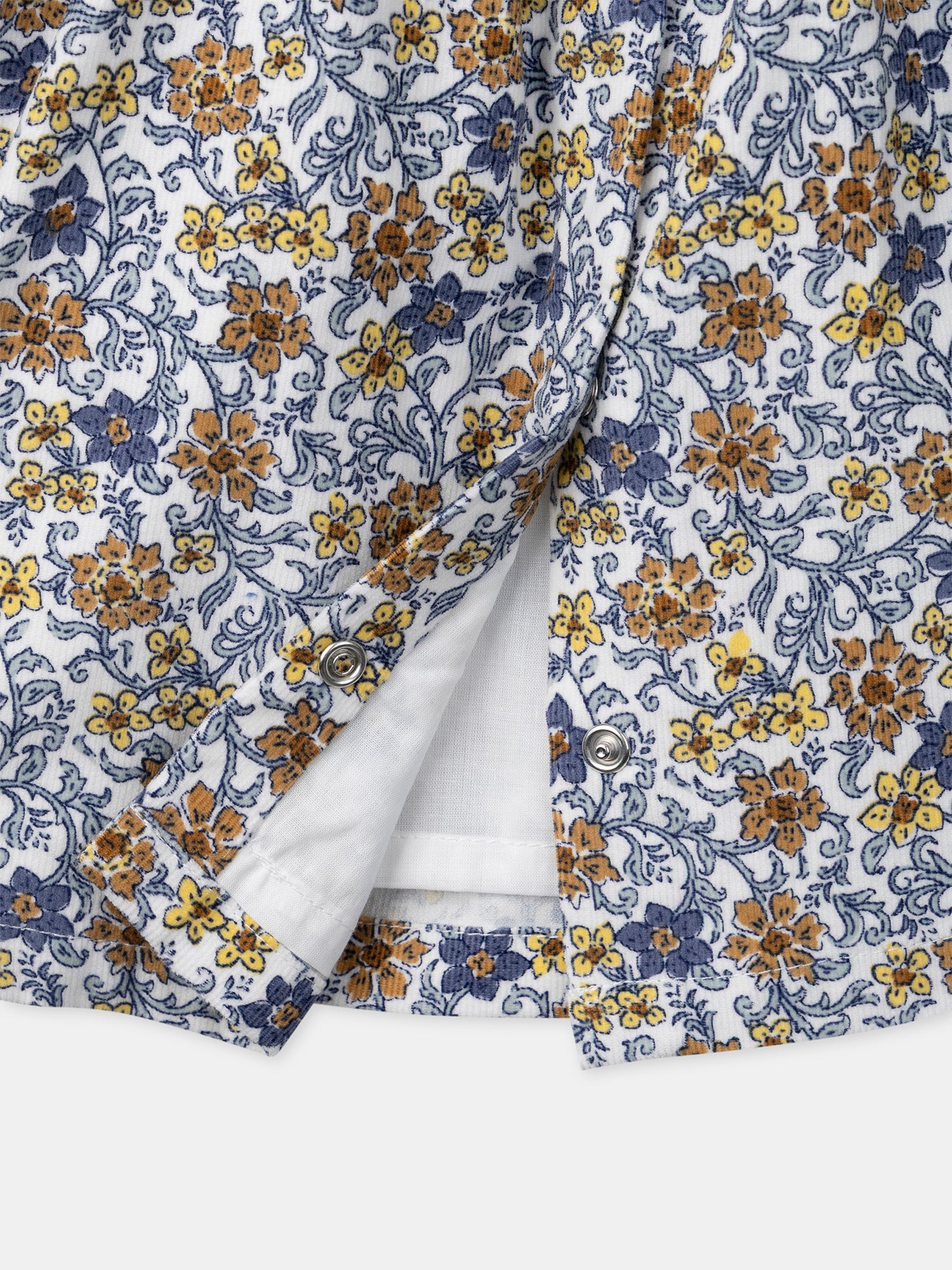 Vestido de terciopelo con estampado floral para niñas