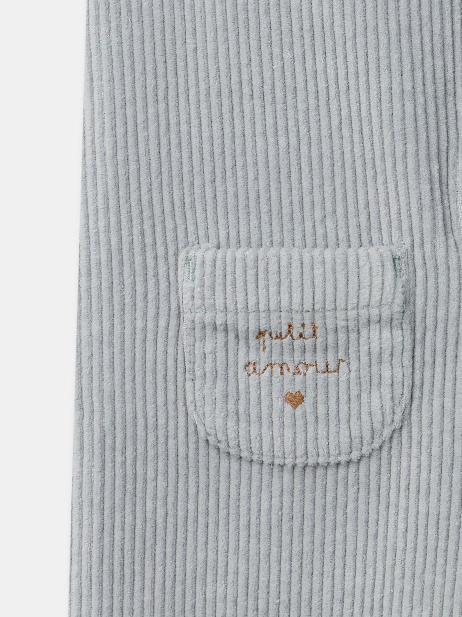 Overol de terciopelo azul gris para Bebé Niña