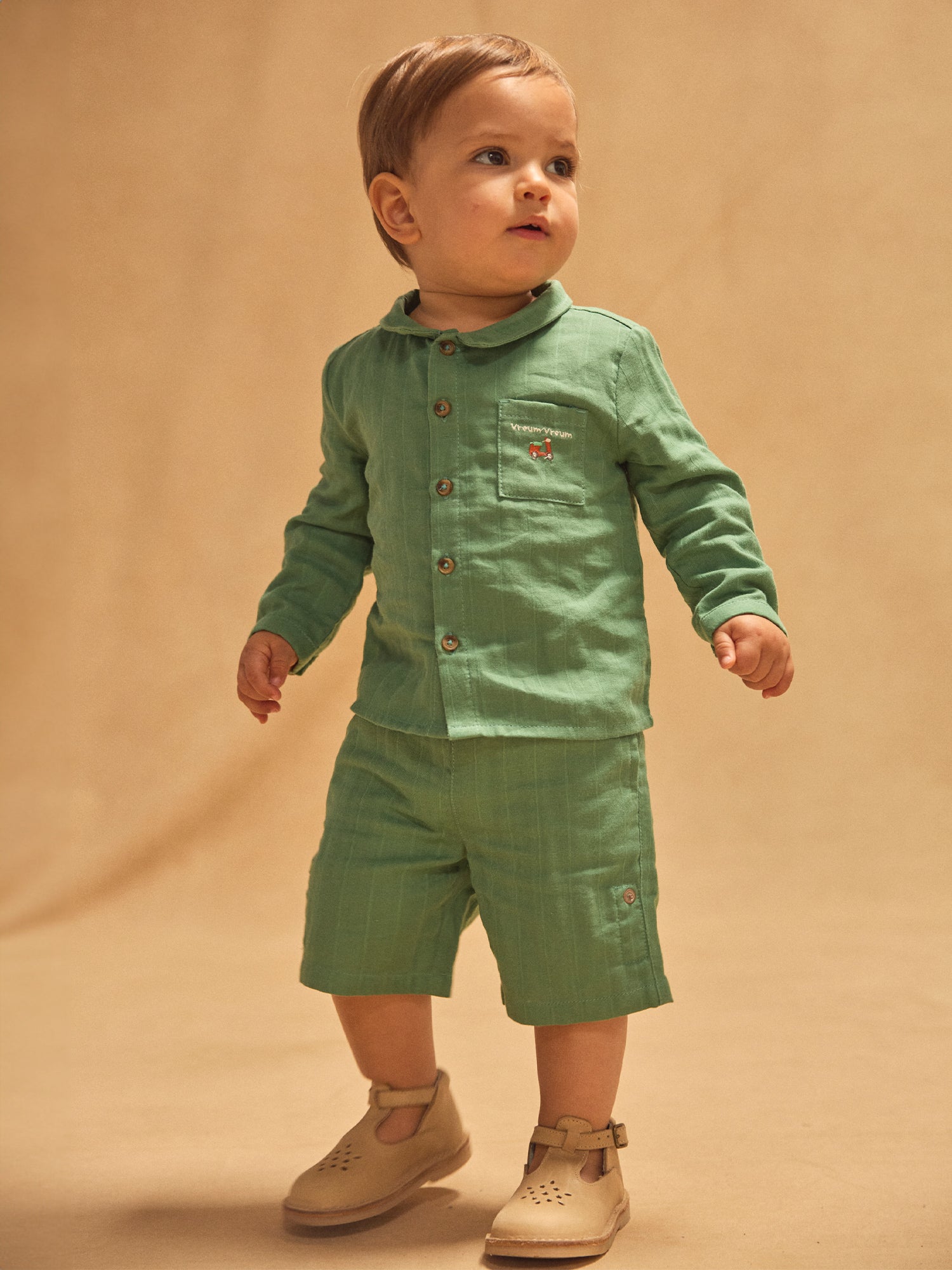 Camisa Verde Abeto Bebé Niño