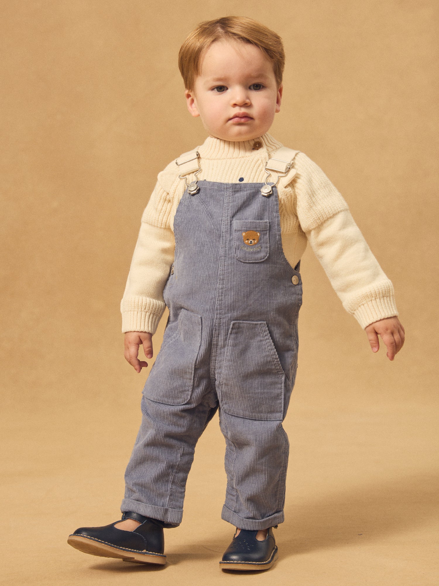 Salopette Azul Grisáceo para Bebé Niño