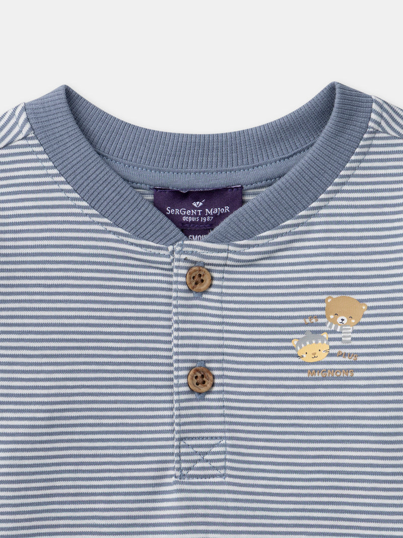 Camiseta de rayas de manga larga para bebé niño