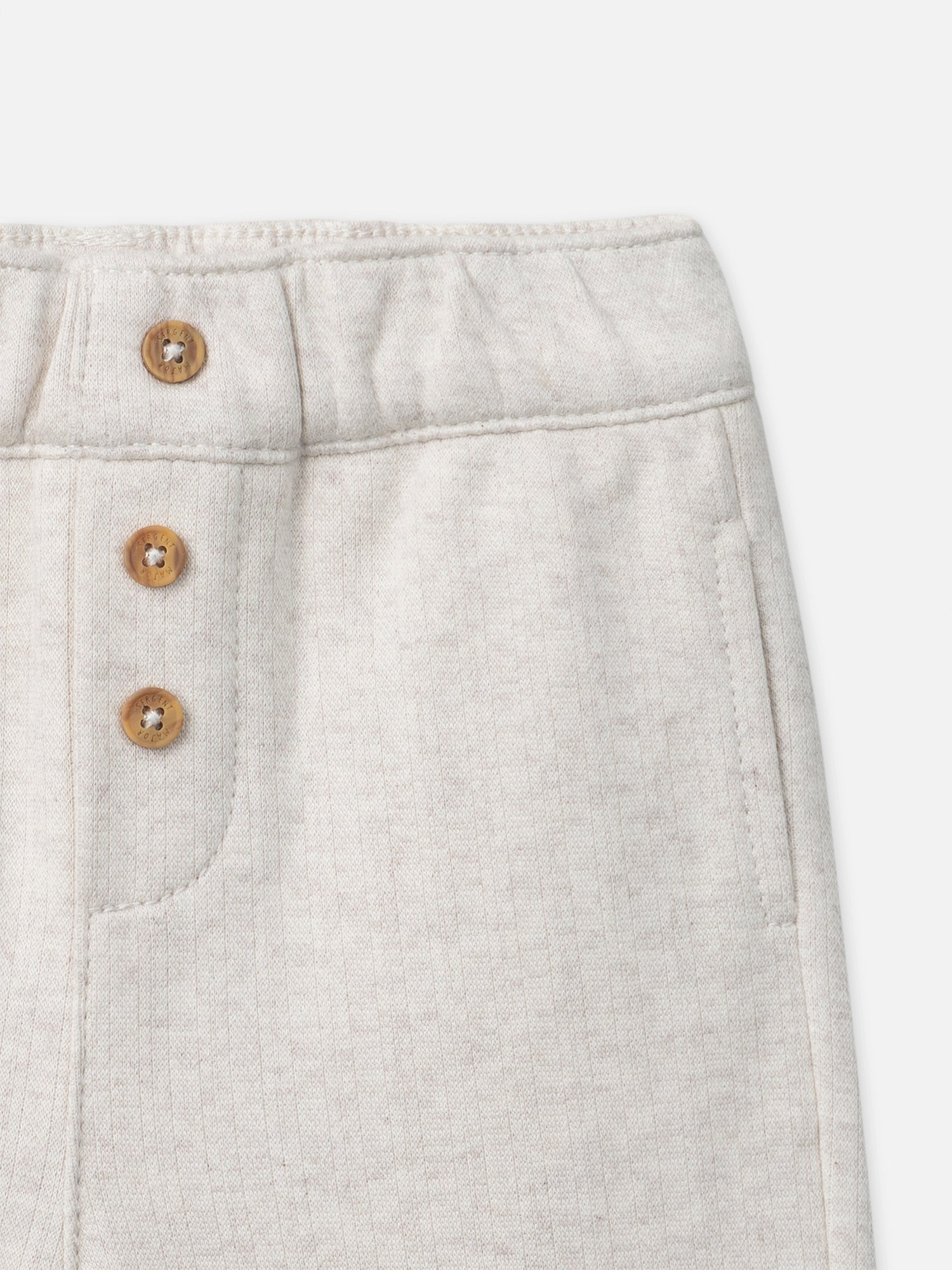 Pantalón ecru con cara de animal para bebé niño