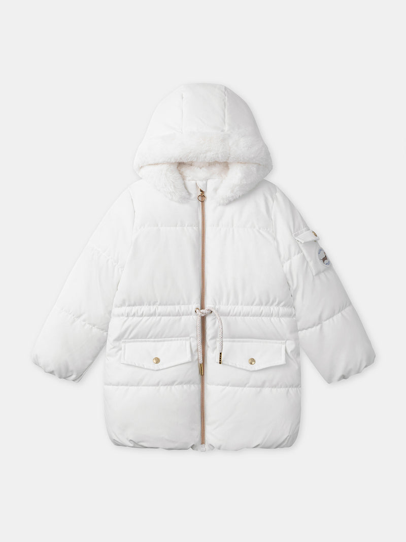 Chaqueta blanca acolchada niña
