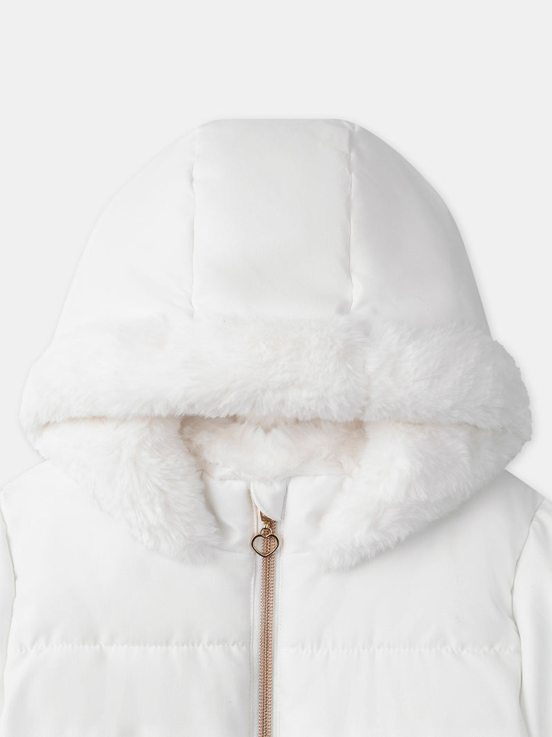 Chaqueta blanca acolchada niña