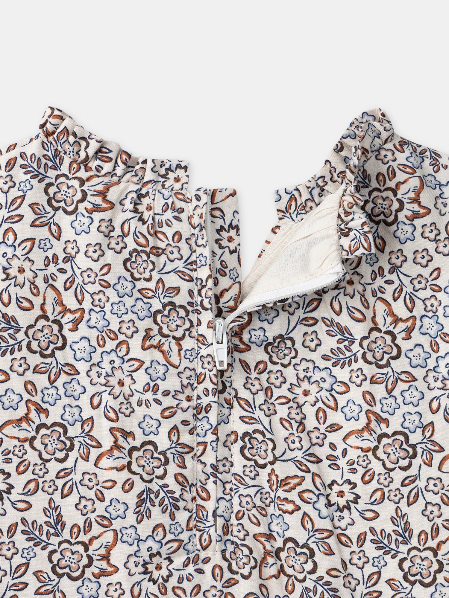 Vestido con estampado floral para niña