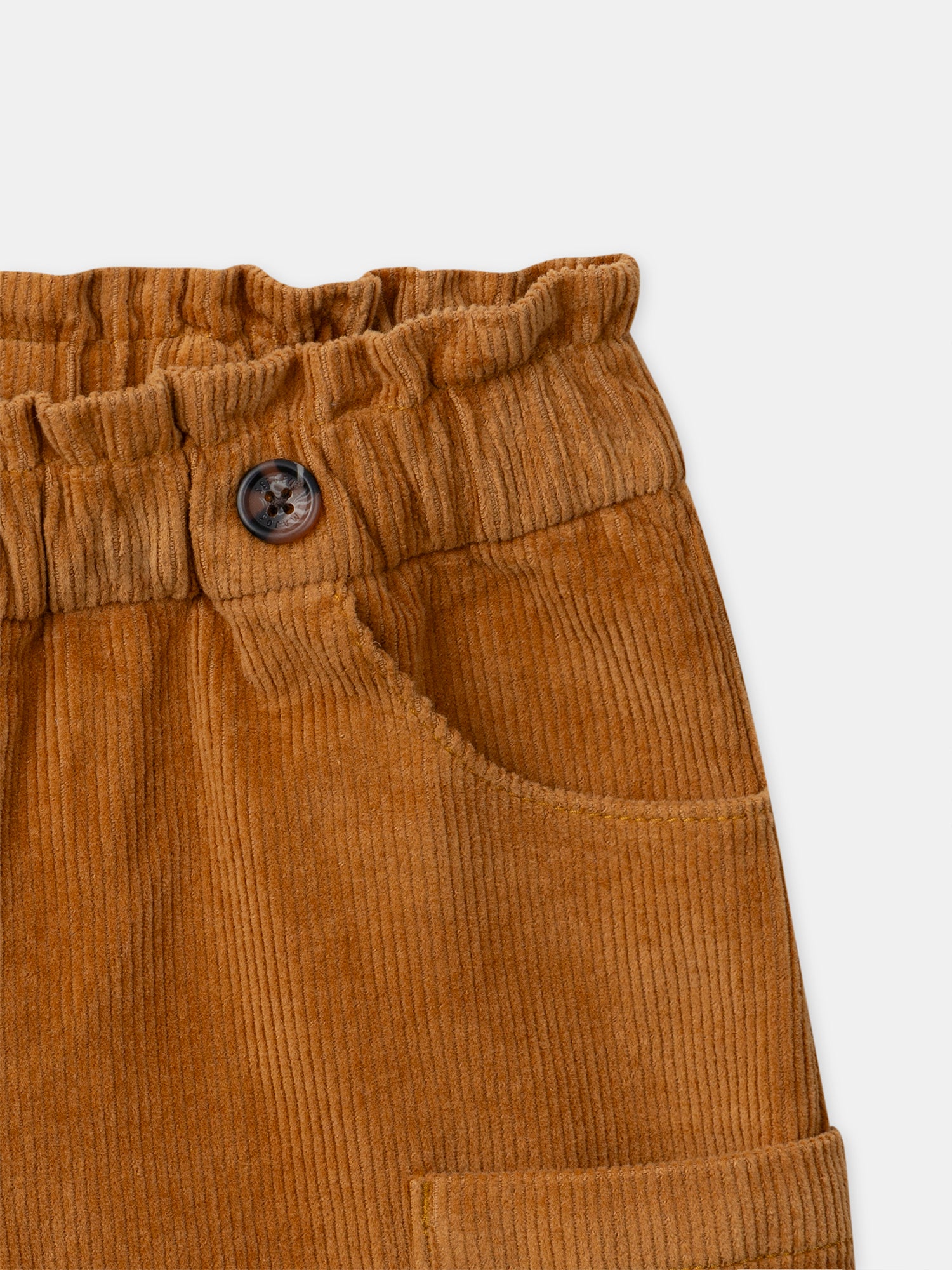 Bermuda Marrón de Pana para Niñas