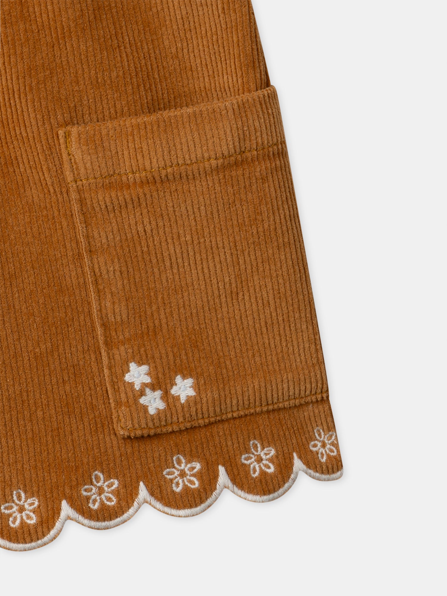 Bermuda Marrón de Pana para Niñas