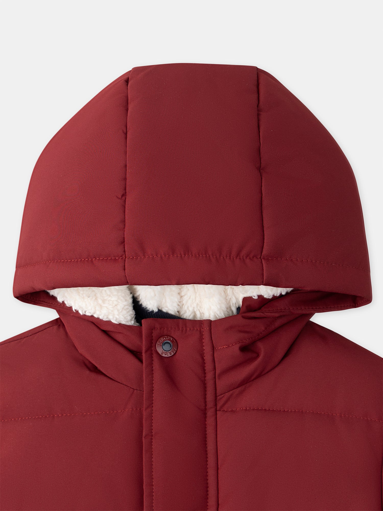 Chaqueta acolchada burdeos para niños