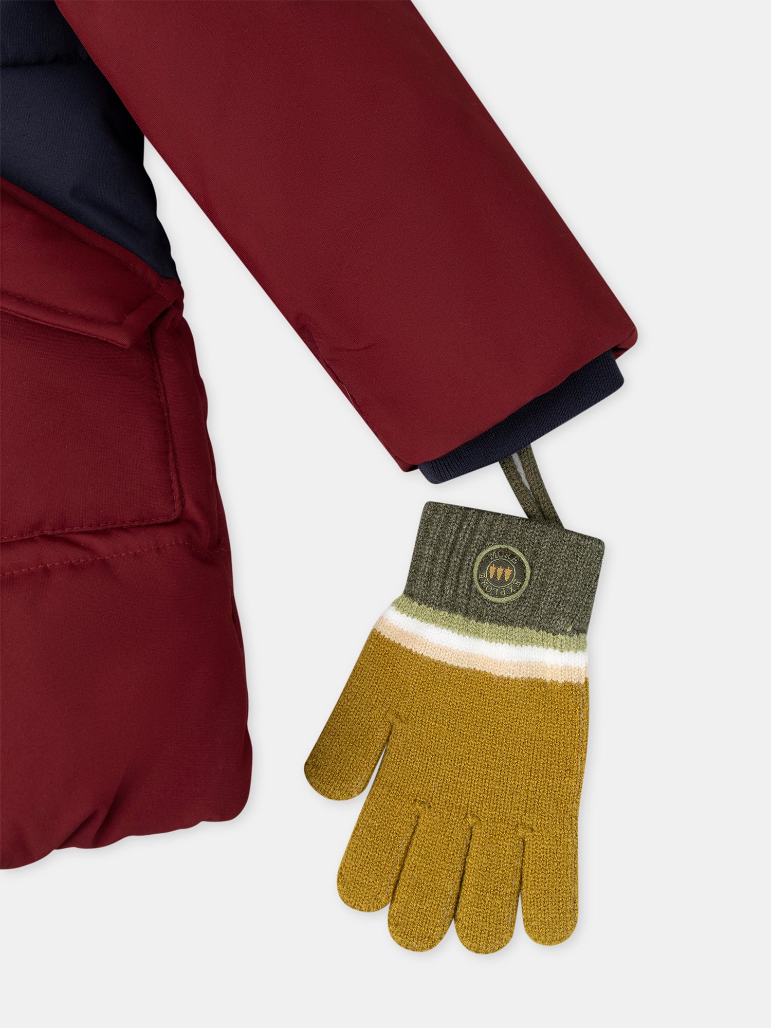 Chaqueta acolchada burdeos para niños