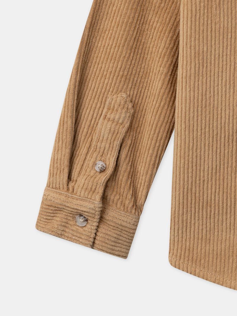 Chemise marron en velours Garçon