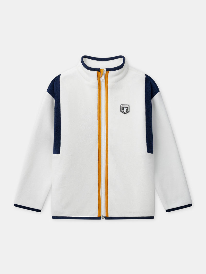 Gilet zippé blanc Garçon