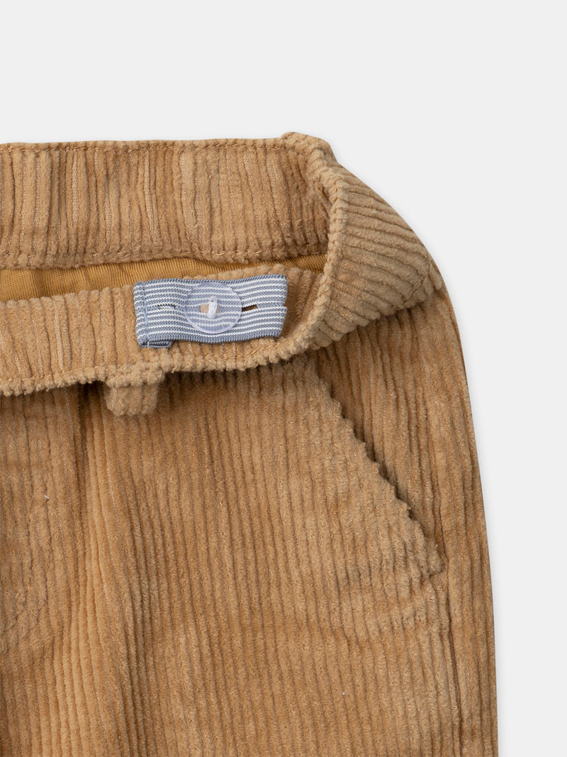 Pantalones de terciopelo marrón para niños