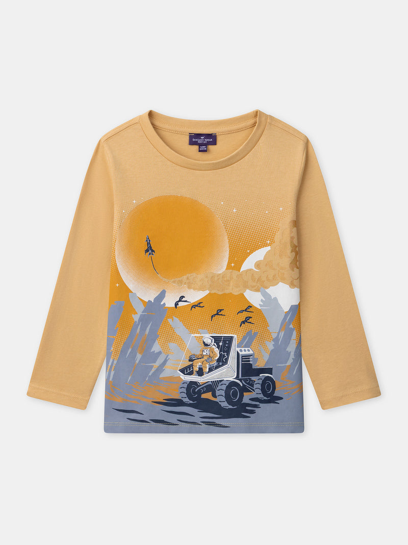 T-shirt jaune à manches longues Garçon