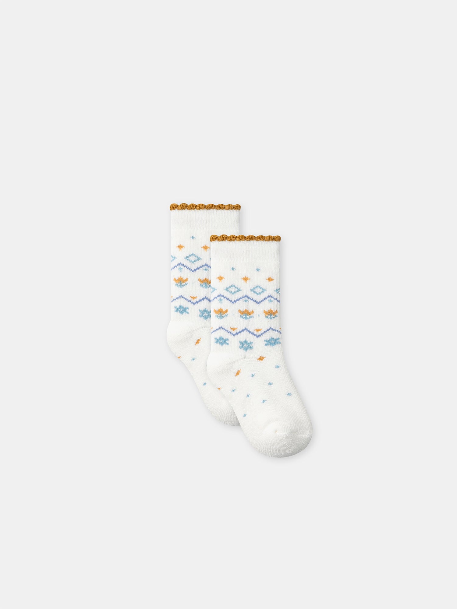 Calcetines blancos con patrones de flores NIÑA BEBÉ