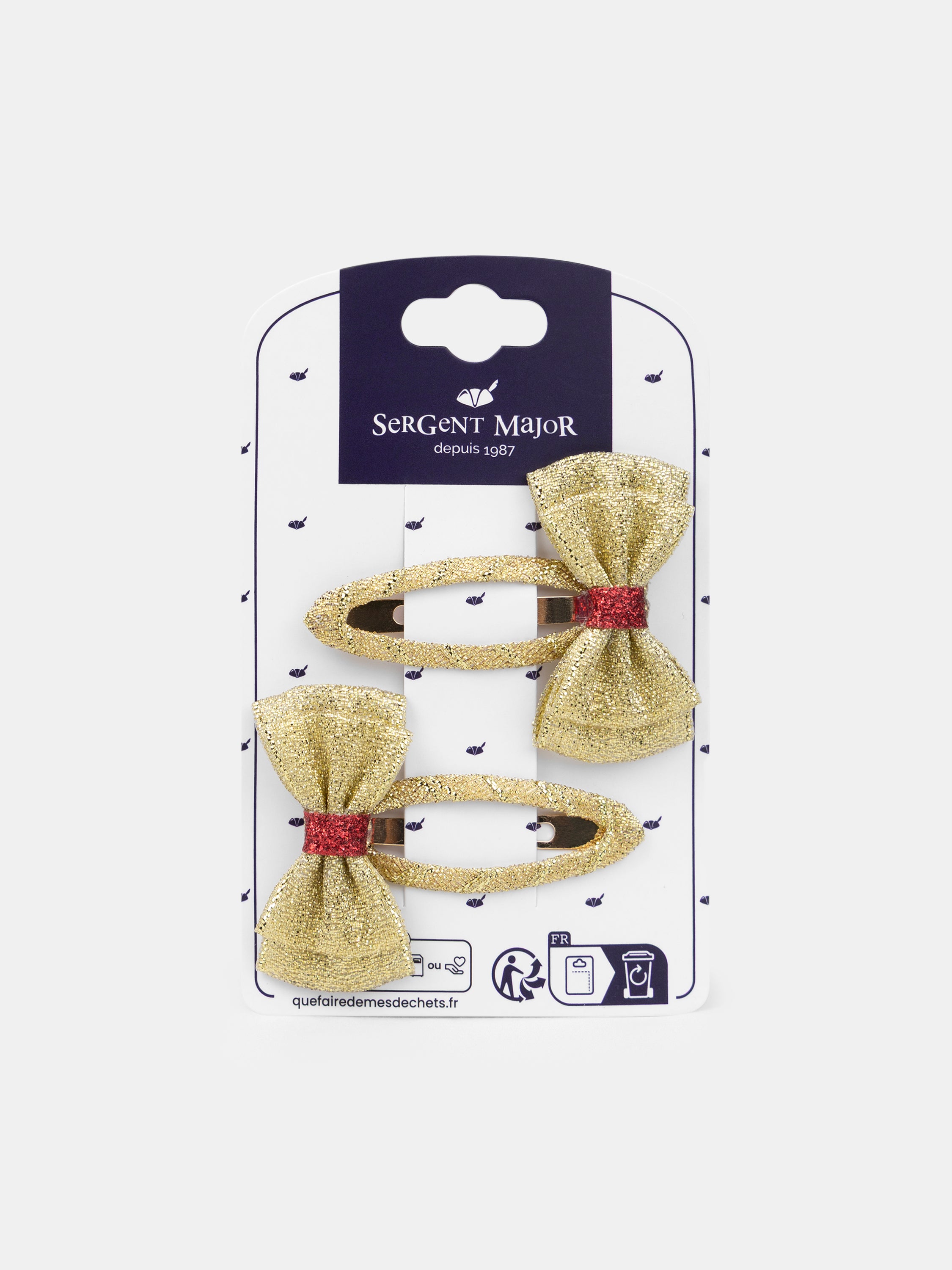 2 pinzas de cabello doradas brillantes para niñas