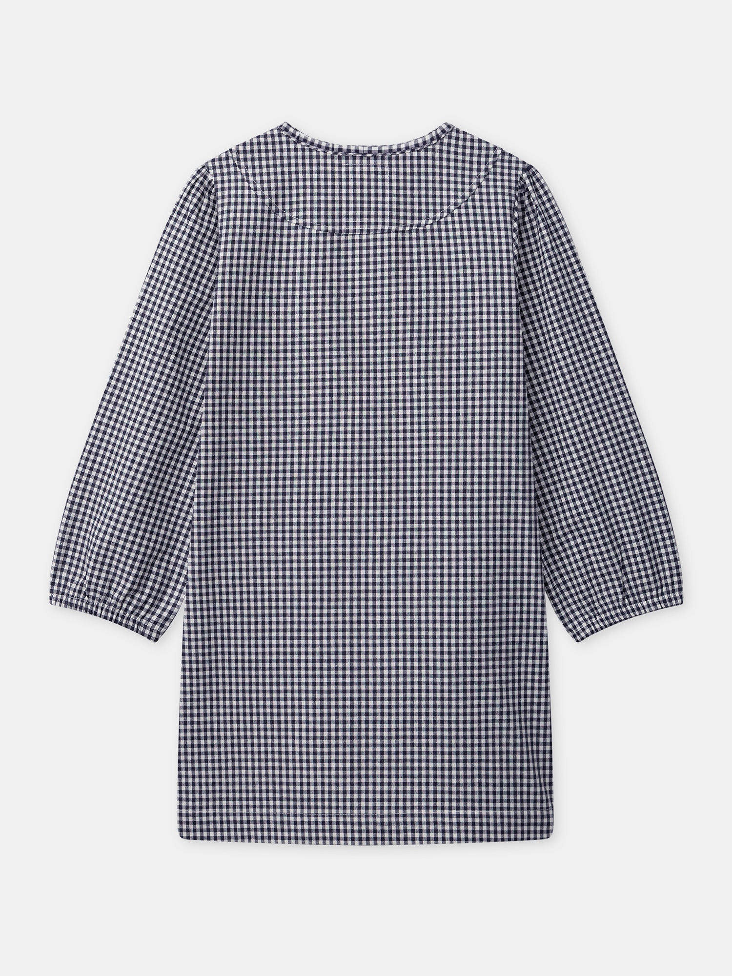 Delantal a Cuadros Azul Marino y Blanco para Niñas