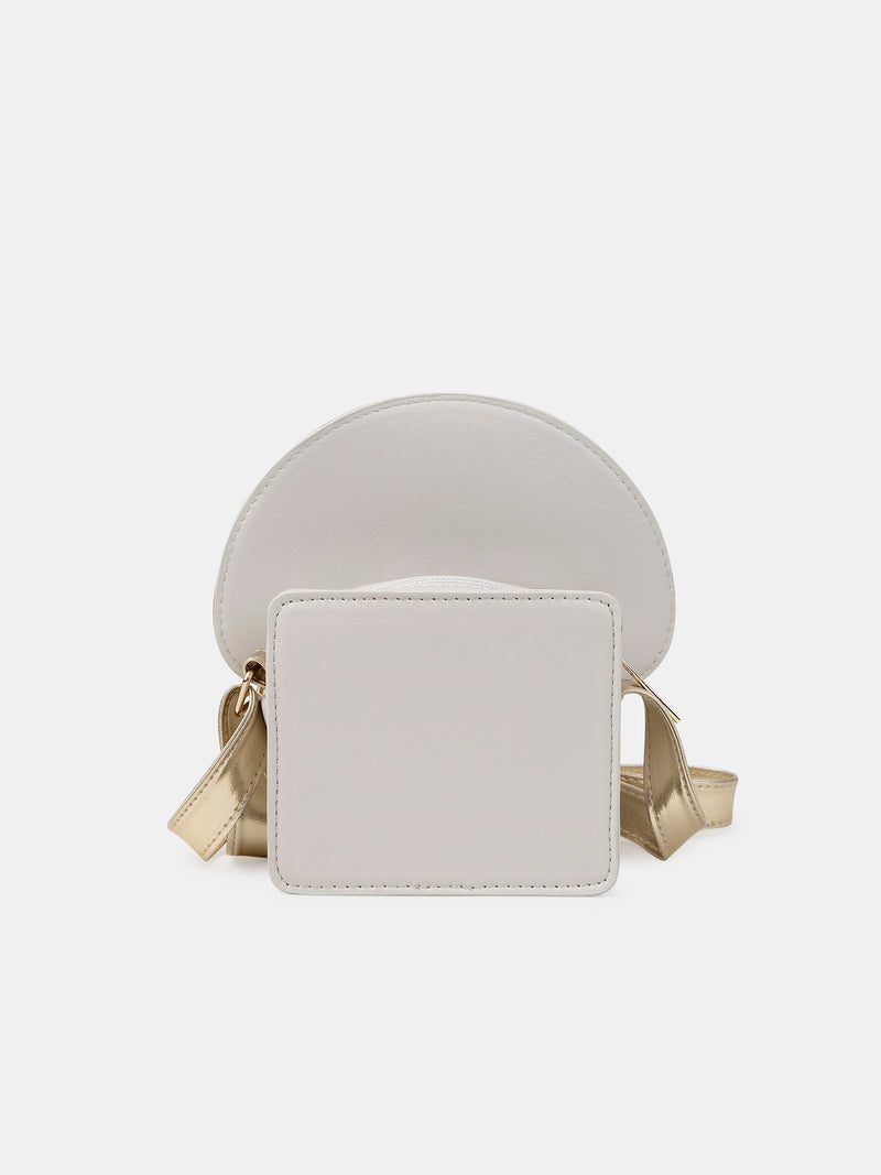 Bolso tricolor de champiñón con bandolera para niñas