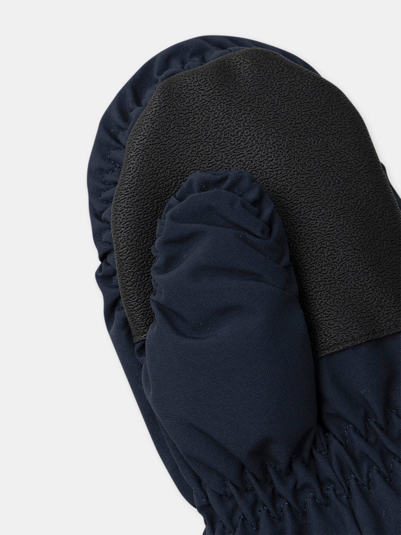 Guantes azul oscuro con impresión de cohetes para niños