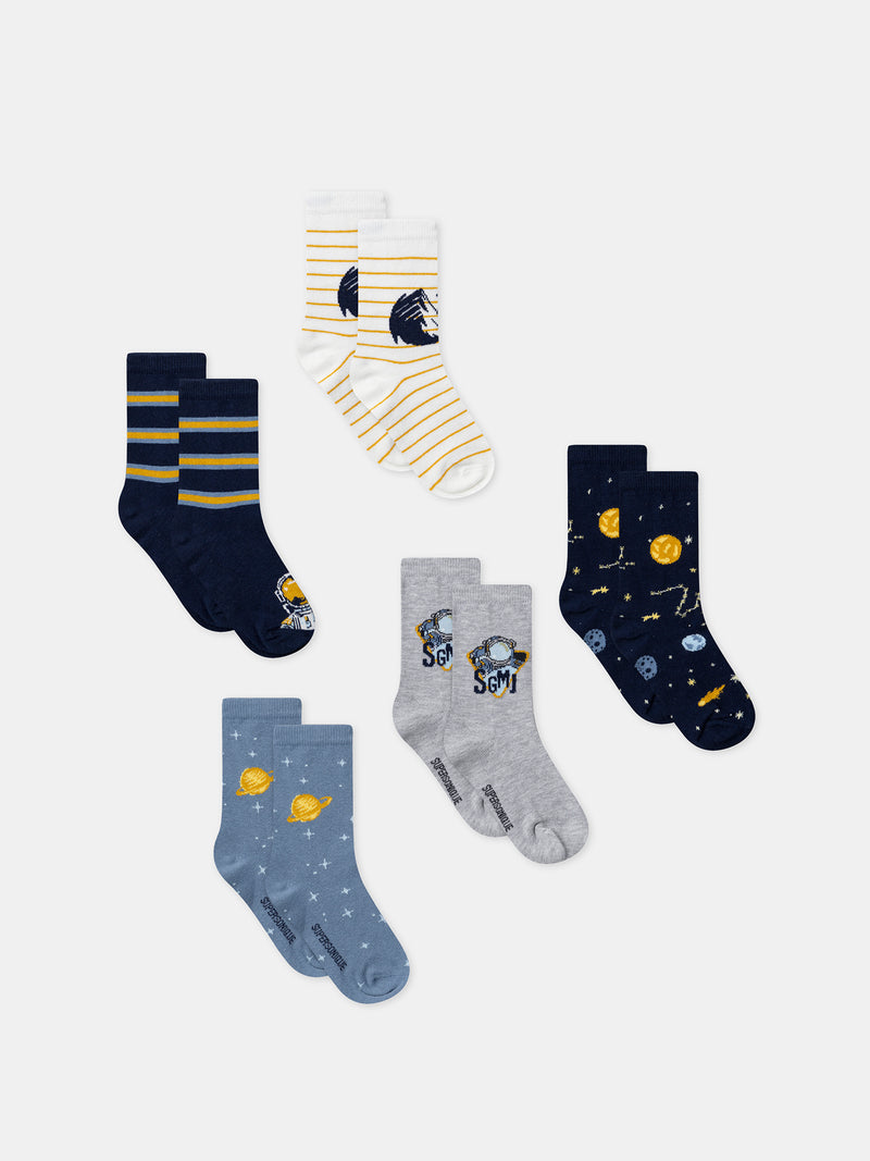 Conjunto de 5 pares de calcetines para niño