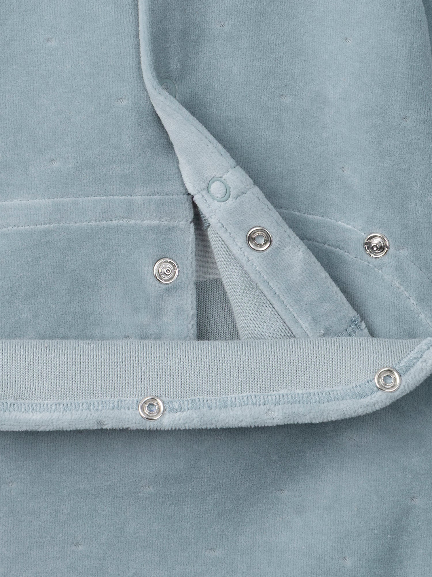 Mono azul de terciopelo con bordados de gatos para bebés niñas