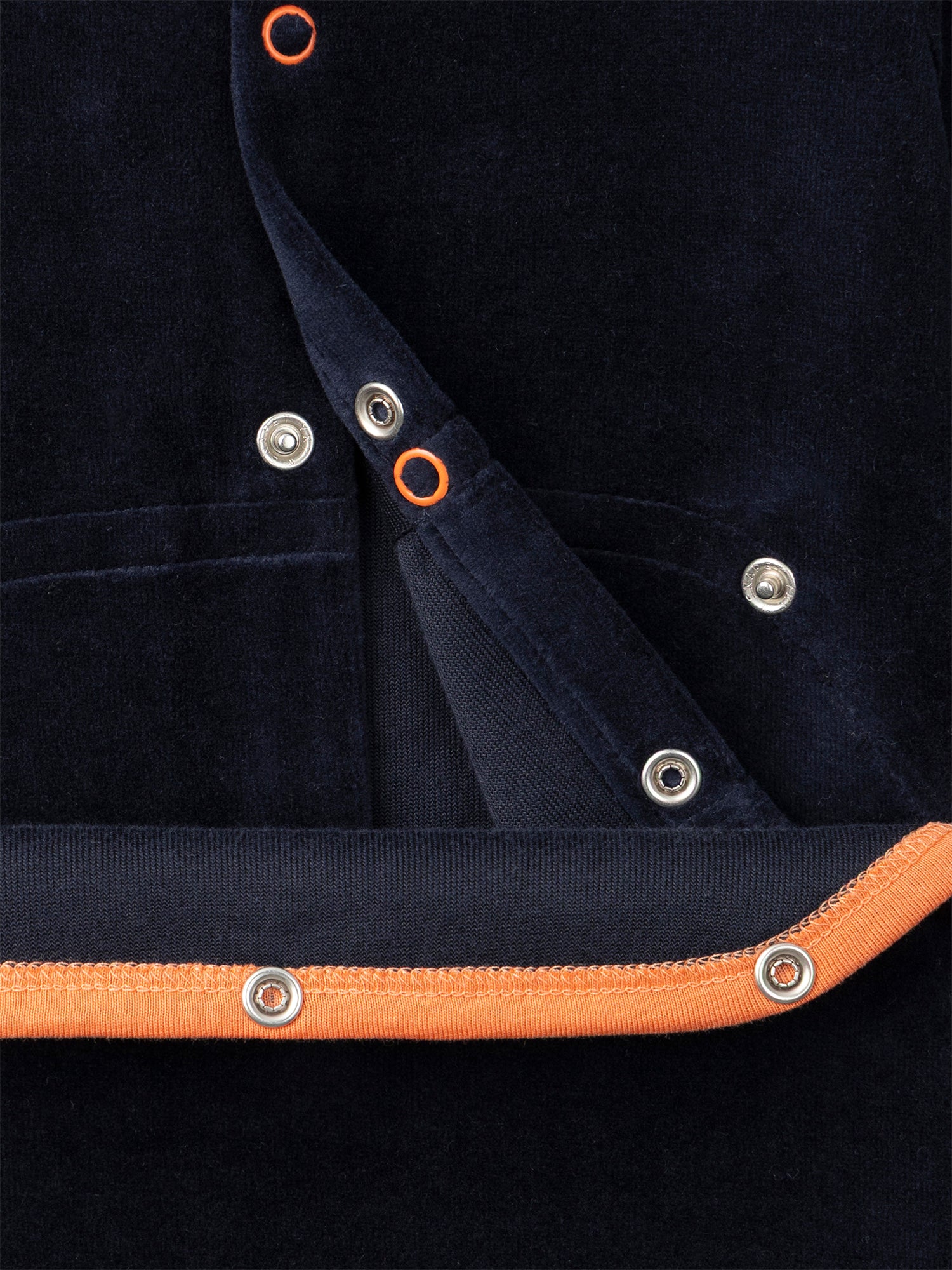 Mameluco de terciopelo azul marino + Sombrero de calabaza para bebé niño