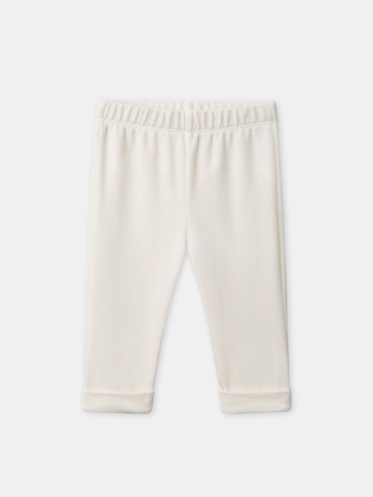 Pijama de rayas color marfil y conejo para bebé niño