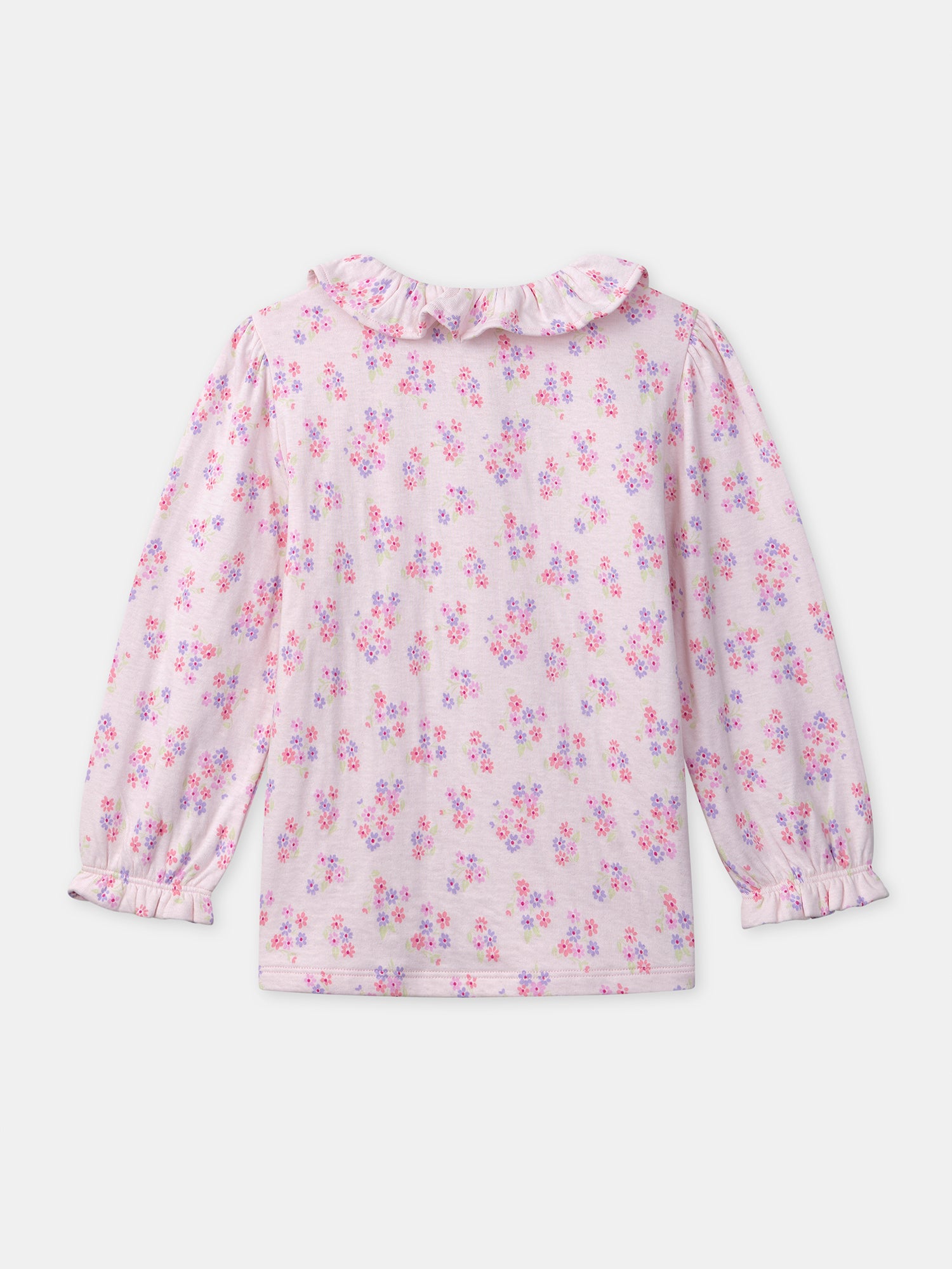 Pyjama rose imprimé fleuri Fille