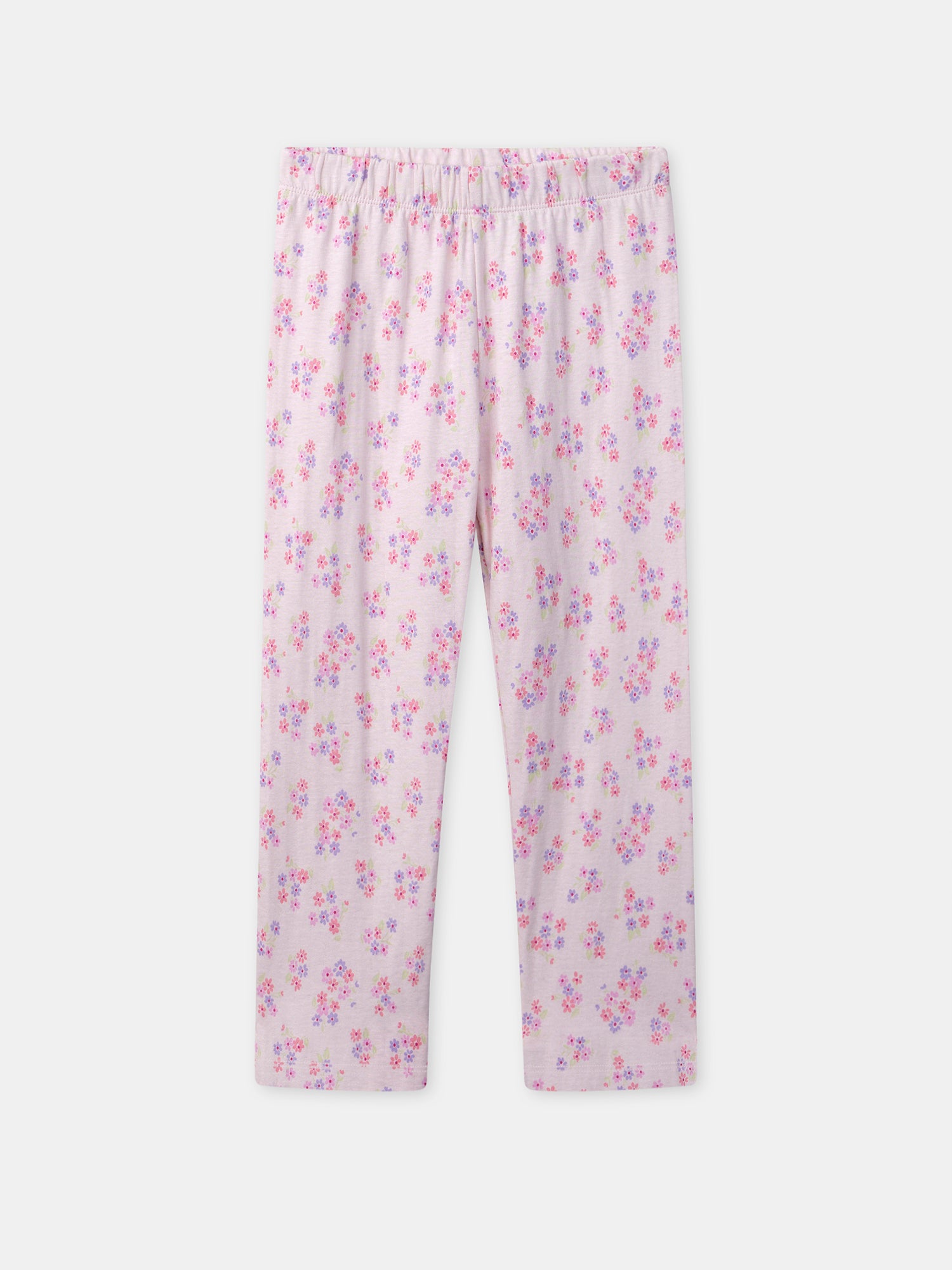 Pyjama rose imprimé fleuri Fille