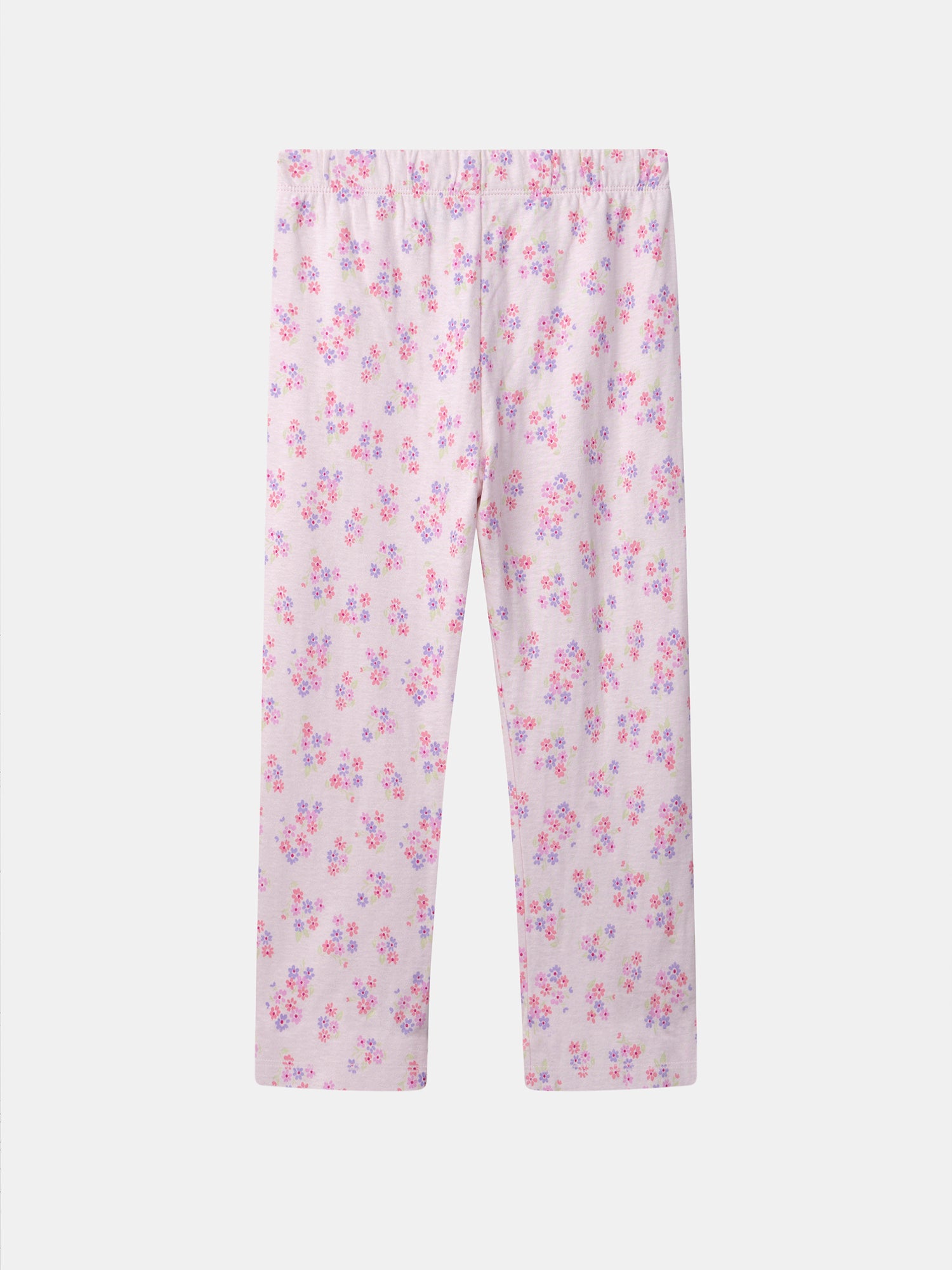 Pyjama rose imprimé fleuri Fille