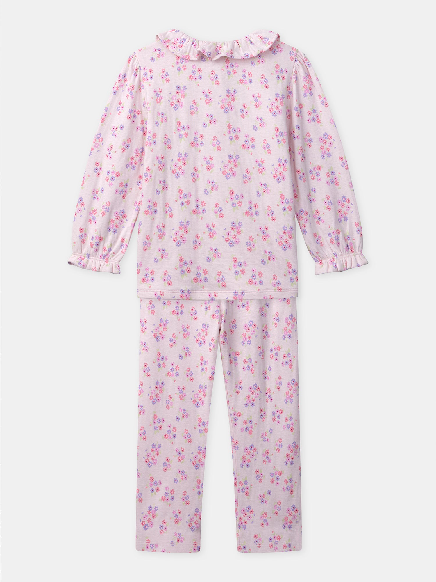 Pyjama rose imprimé fleuri Fille