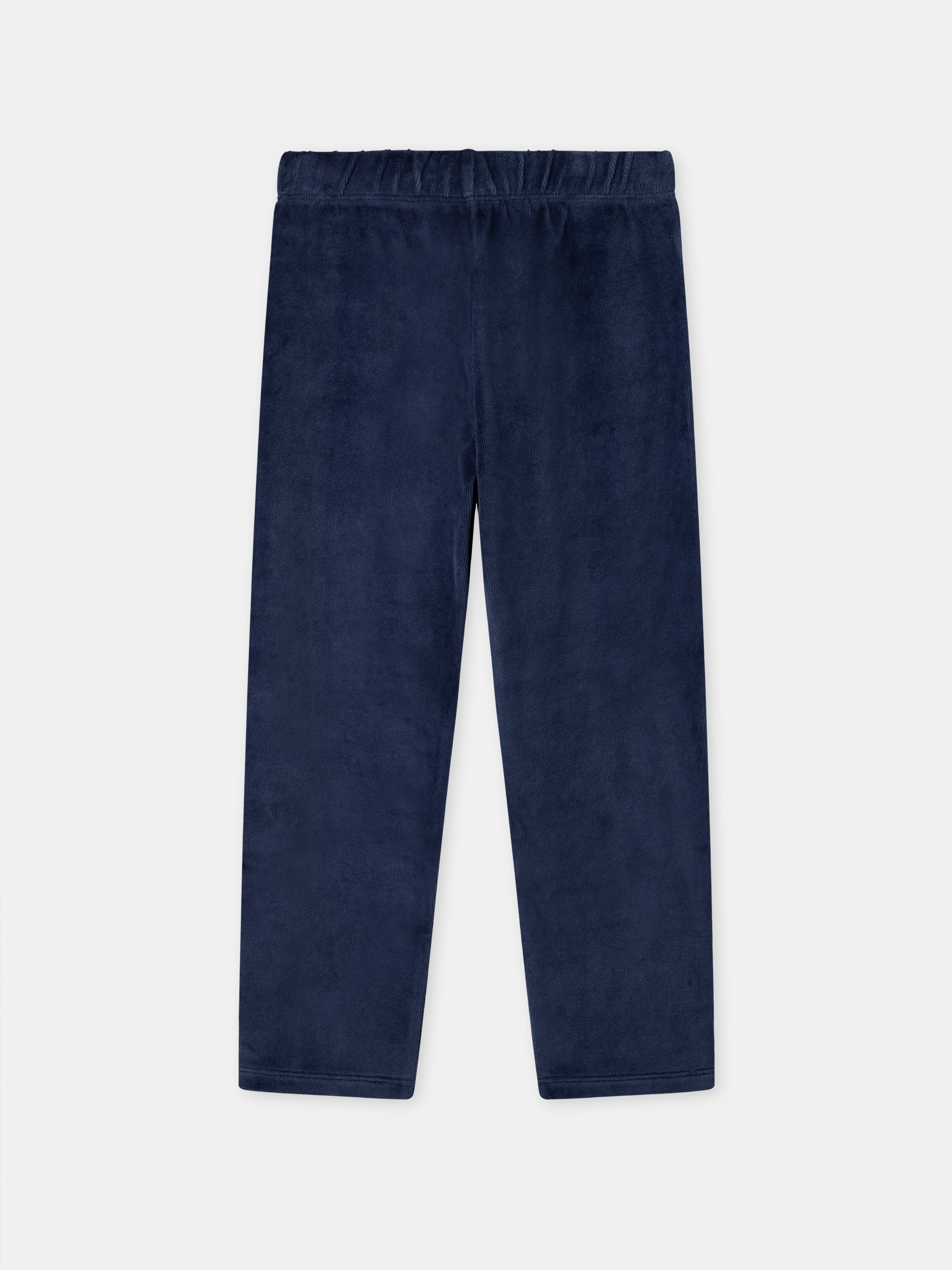 Pijama de terciopelo azul marino + Capa para niño