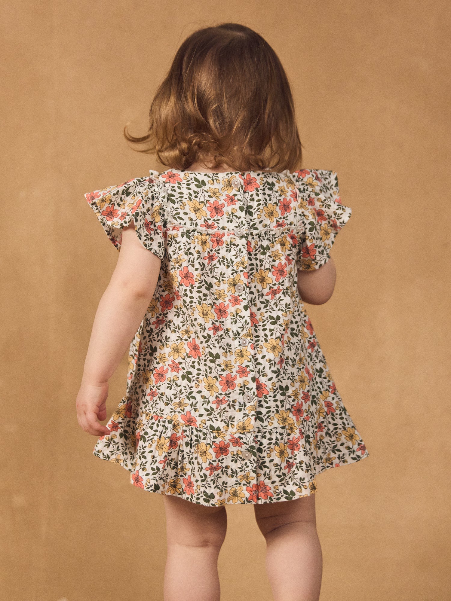 Vestido + Bloomer Estampado Floral para Bebé Niña