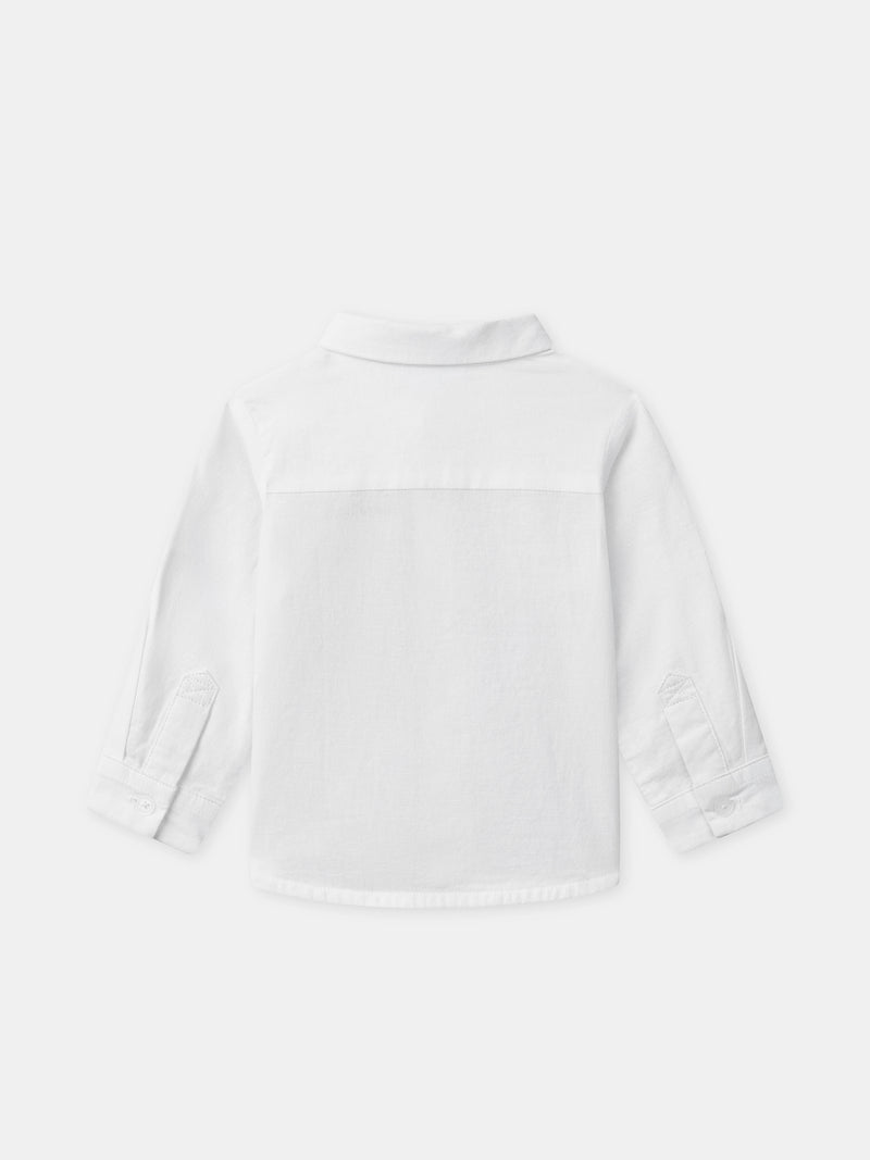 Camisa Ecru con Mangas Remangadas Bebé Chico