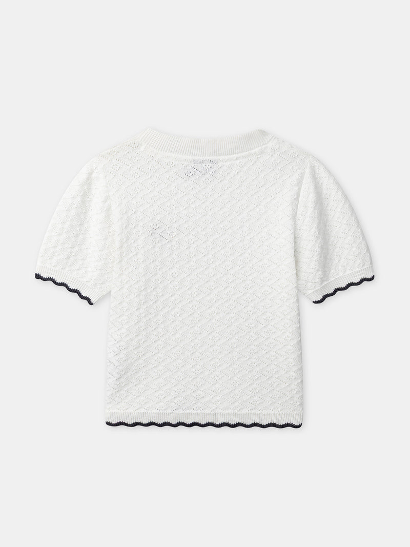 Camiseta de punto Ecru para Niña