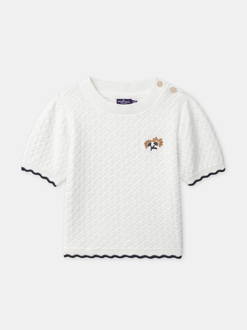 Camiseta de punto Ecru para Niña