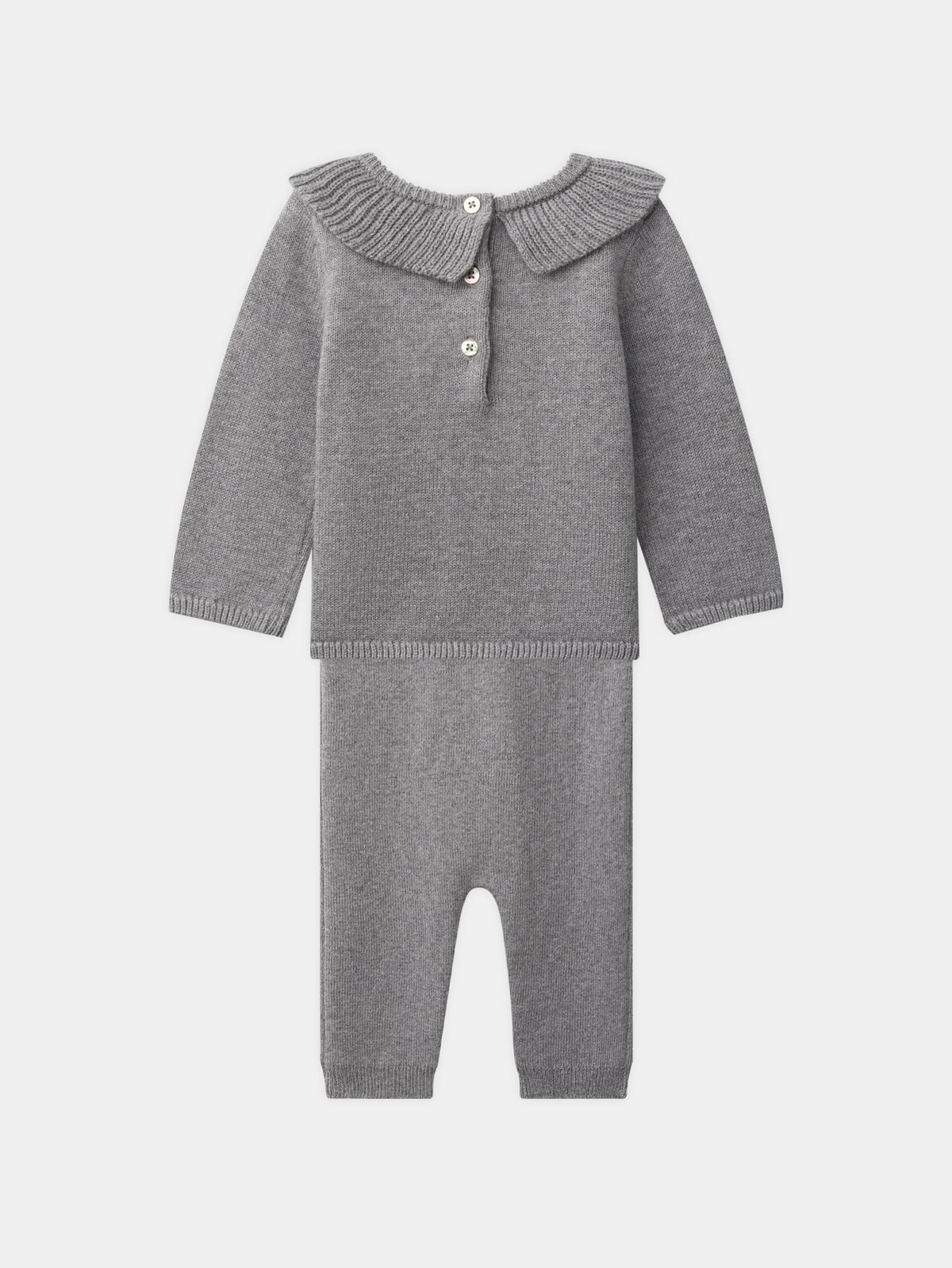 Conjunto suéter y pantalón gris Nacimiento Chica