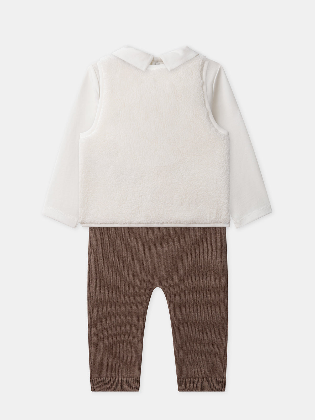 Conjunto chaleco + cuerpo camiseta + pantalón Nacimiento Chico