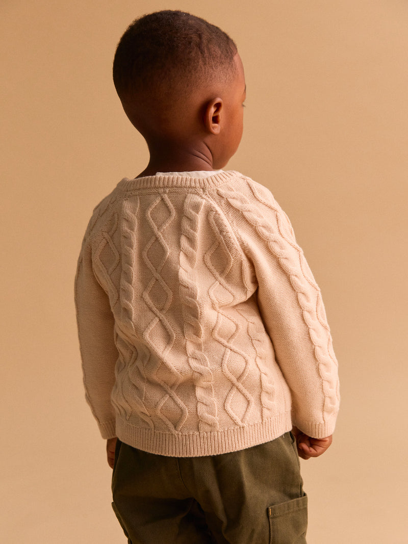 Jersey beige de punto Bebé Chico